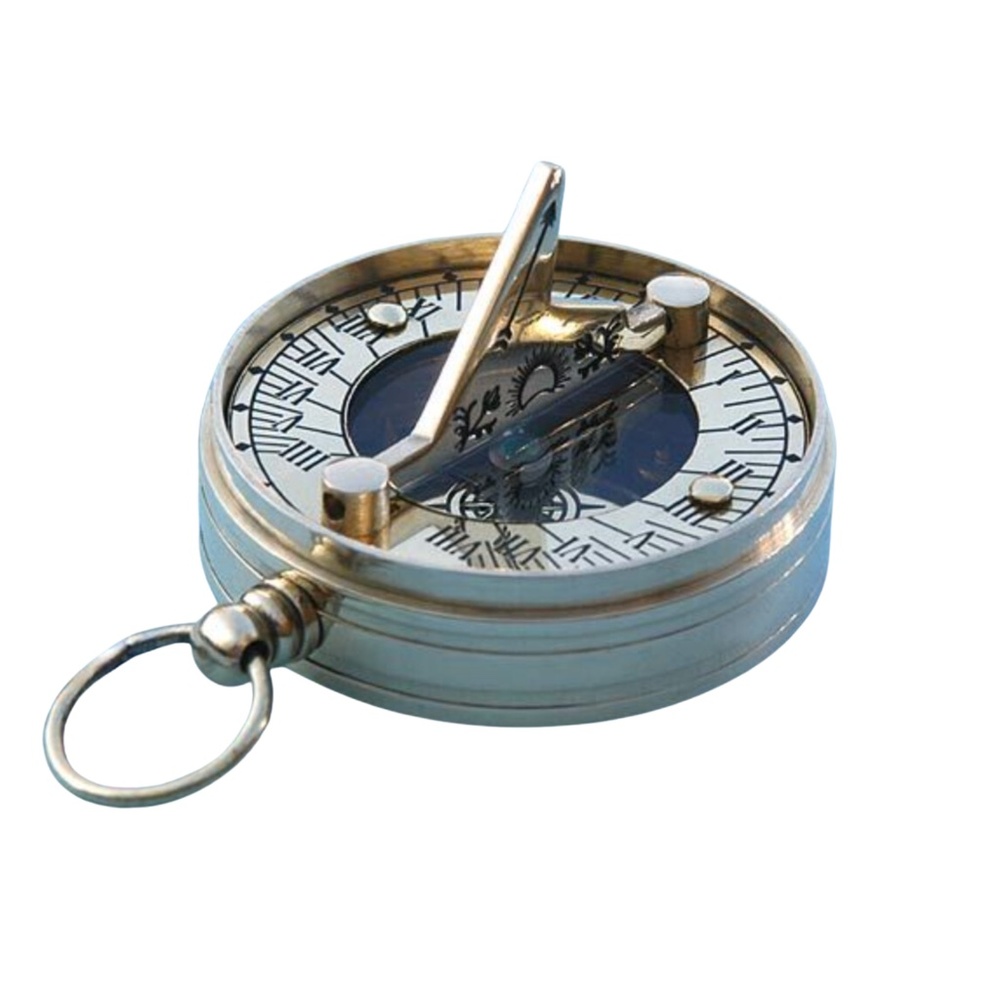 Stanley London Pocket Compass 1885 Sundial and Compass Gold
